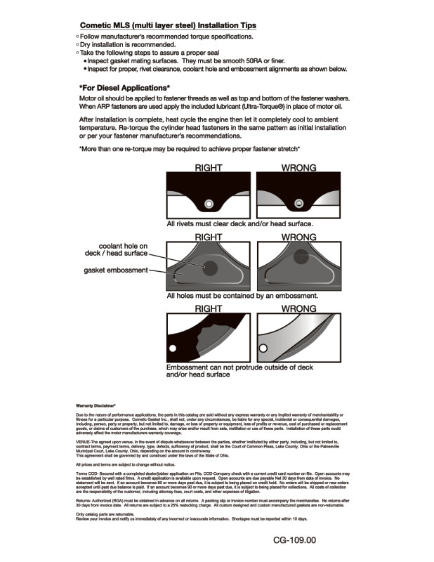 CG Intake Gaskets - Cometic Chevy Mark-IV Big Block V8 .060in Fiber Intake Mani Gasket Set