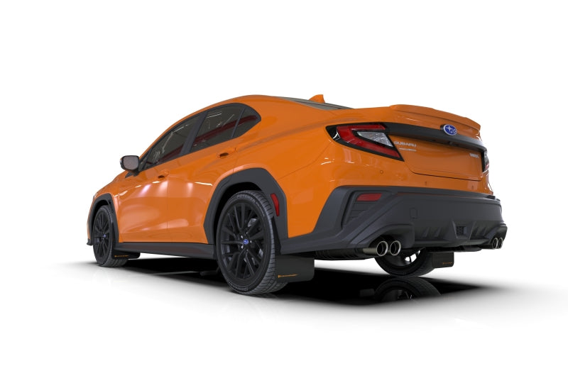 RAL UR Blk Flap/Orange Logo - Rally Armor 22-25 Subaru WRX Black UR Mud Flap w/Orange Logo