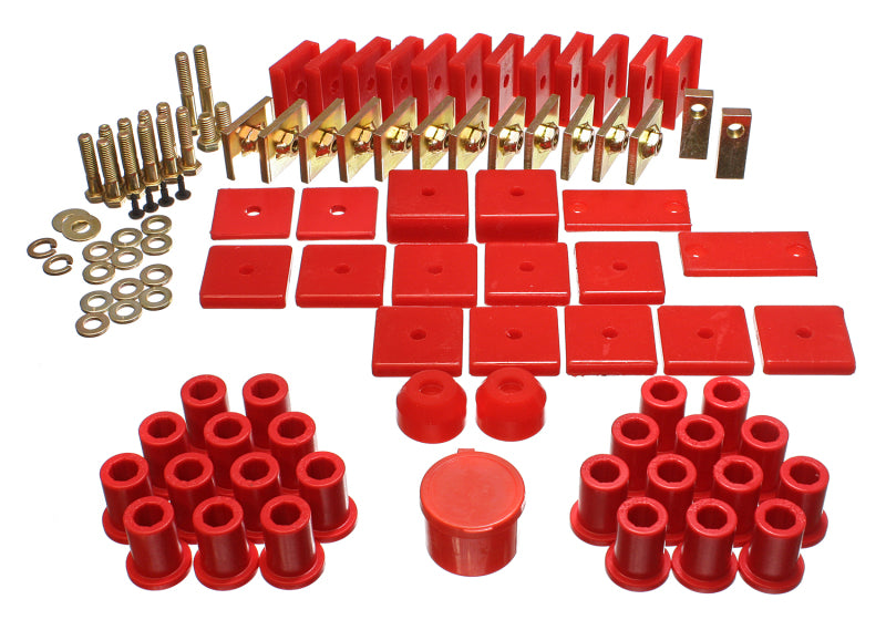 ES Hyper-Flex Sets - Red - Energy Suspension 64-78 Toyota FJ40 Land Cruiser Red Hyper-Flex Master Bushing Set