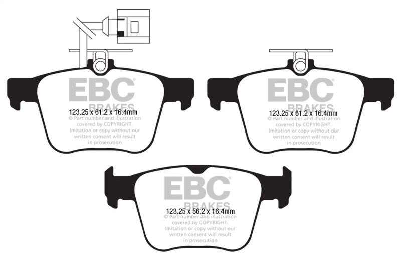 EBC Redstuff Brake Pad Sets - EBC 2018 Audi TT Quattro Redstuff Rear Brake Pads