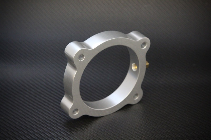 TQS TB Spacer - Silver - Torque Solution Throttle Body Spacer (Silver): Hyundai Genesis V6 3.8L 2013+