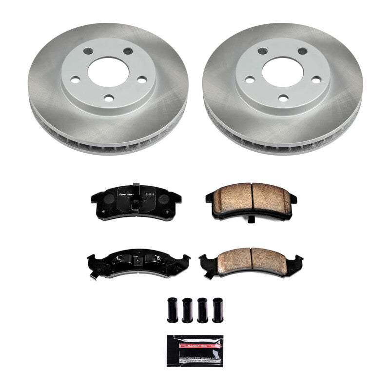 PSB Semi-Coated Rotor Kits - Power Stop 94-96 Pontiac Trans Sport Front Semi-Coated Rotor Kit