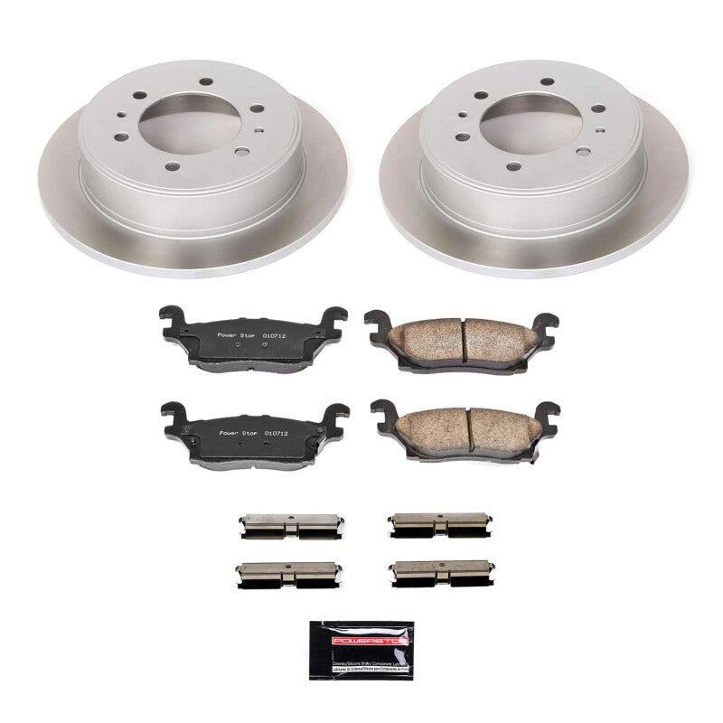PSB Semi-Coated Rotor Kits - Power Stop 09-10 Hummer H3T Rear Semi-Coated Rotor Kit