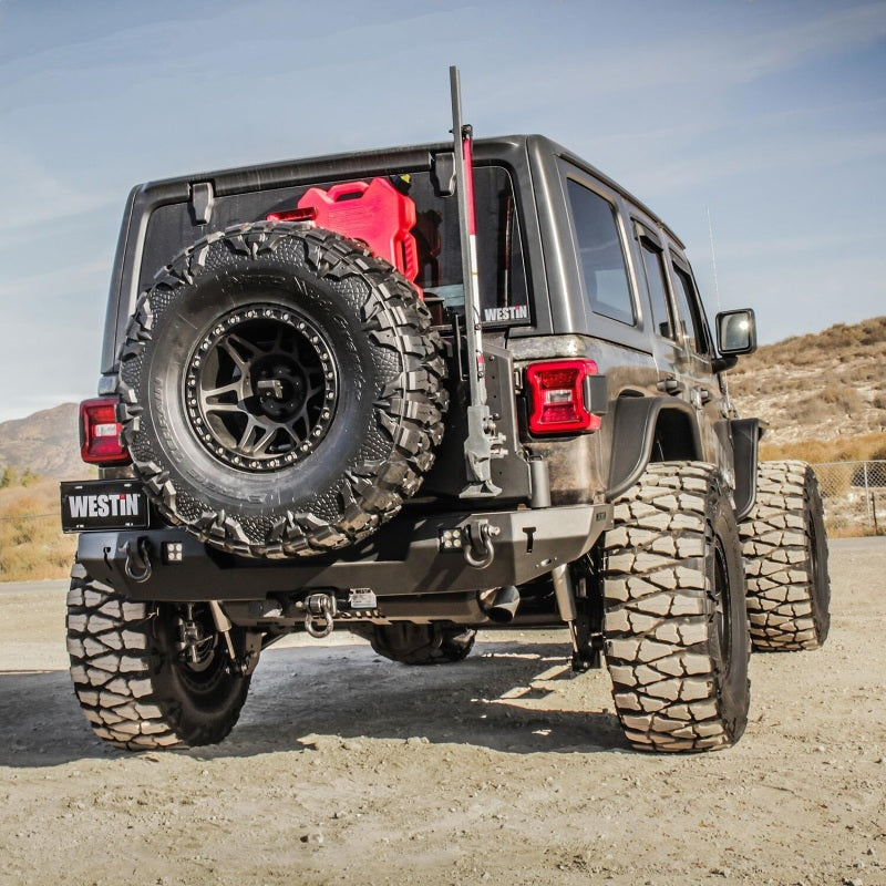 WES Tire Carrier - Westin 18-21 Jeep Wrangler JL (Excl. JK) Tire Carrier - Textured Black