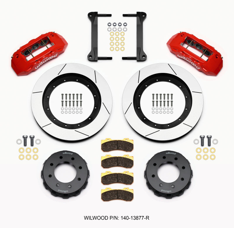 WIL TX6R Brake Kit - Wilwood TX6R Front Kit 16.00in Red 1999-2010 GM H2 Truck/SUV 2500