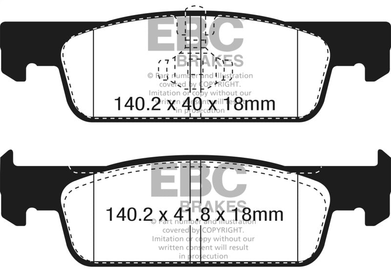 EBC Greenstuff Brake Pad Sets - EBC 16-17 Smart Fortwo Greenstuff Front Brake Pads
