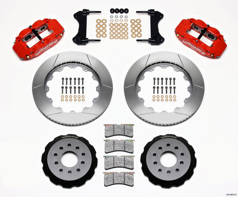 WIL Superlite Brake Kit - Wilwood Narrow Superlite 6R Front Hat Kit 14.00in Red 98-02 Camaro/Firebird