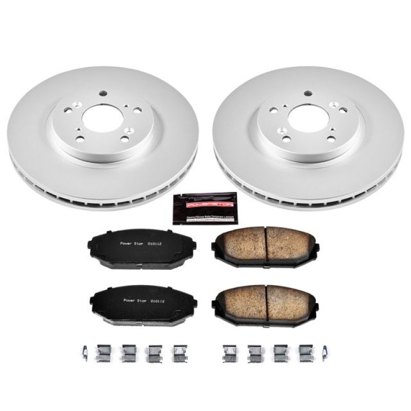 PSB Z17 Evolution Coated Kit - Power Stop 01-02 Acura MDX Front Z17 Evolution Geomet Coated Brake Kit