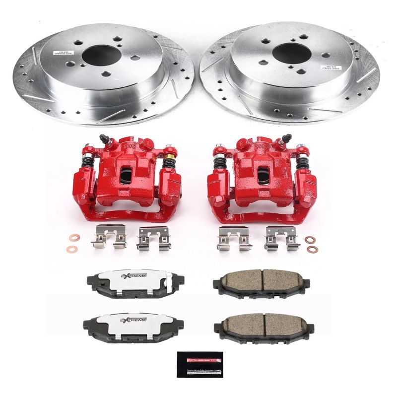 PSB Z26 Street Kit w/Cals - Power Stop 2005 Subaru Legacy Rear Z26 Street Warrior Brake Kit w/Calipers