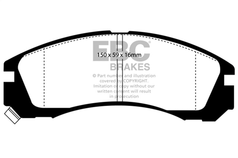 EBC Redstuff Brake Pad Sets - EBC 91-96 Dodge Stealth 3.0 2WD Redstuff Front Brake Pads