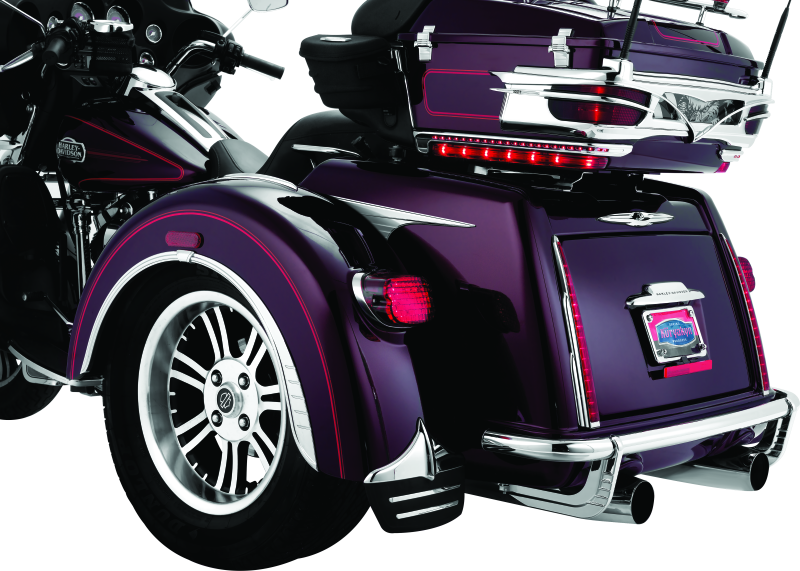 KUR Mud Flaps - Kuryakyn Rear Mud Flaps For Trikes Chrome