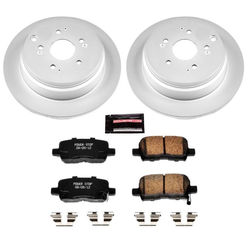 PSB Z17 Evolution Coated Kit - Power Stop 02-04 Honda Odyssey Rear Z17 Evolution Geomet Coated Brake Kit