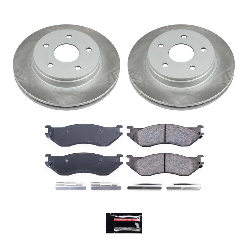 PSB Semi-Coated Rotor Kits - Power Stop 2002 Dodge Ram 1500 Front Semi-Coated Rotor Kit