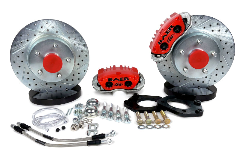 BAE Classic Series Brake Kits - Baer Brakes 64-72 GM Chevelle/Cutlass/Skylark 11in Classic Series Front Brake Kit - Red