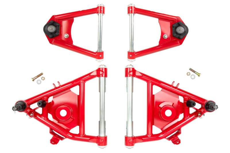 UMI Lower Control Arms - UMI Performance 73-87 GM C10 Street Performance A-Arm Kit - Red