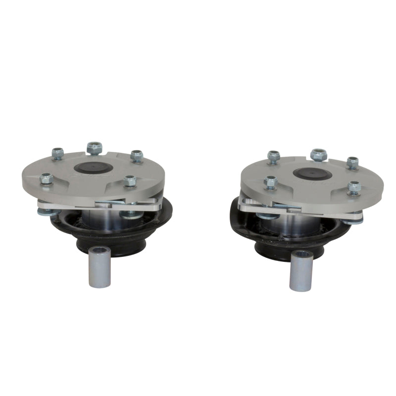 BBK Caster Camber Plate Kit - BBK 05-14 Mustang Caster Camber Plate Kit - Silver Anodized Finish