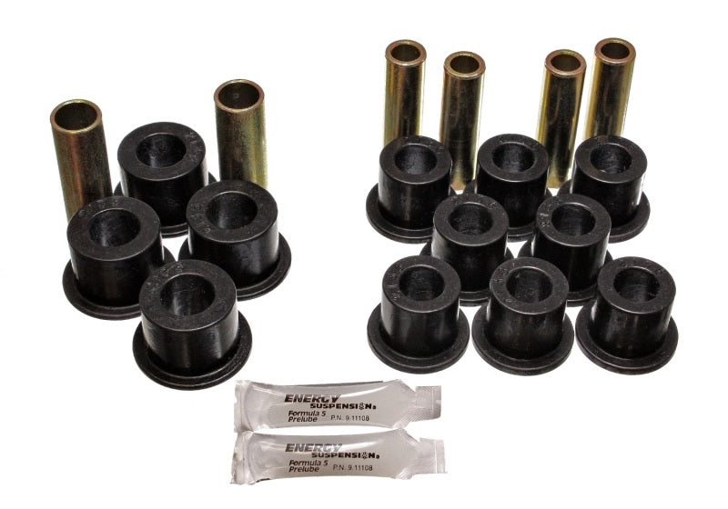 ES Spring/Shackle Bush - Black - Energy Suspension 06/86-97 Nissan 720/Hardbody P/U 4WD Black Front Leaf Spring Bushing Set