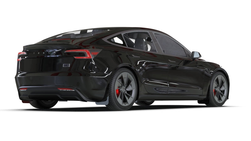 RAL UR Blk Flap/Rd Logo - Rally Armor 24-25 Tesla Model 3 Highland Black UR Mud Flap Red Logo