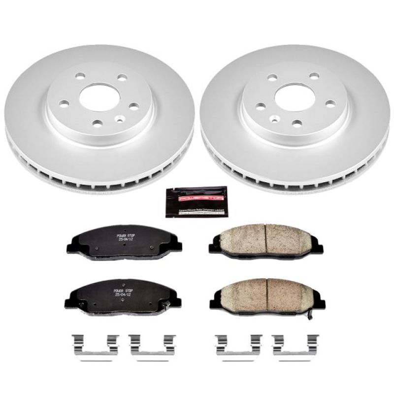 PSB Z17 Evolution Coated Kit - Power Stop 08-14 Cadillac CTS Front Z17 Evolution Geomet Coated Brake Kit