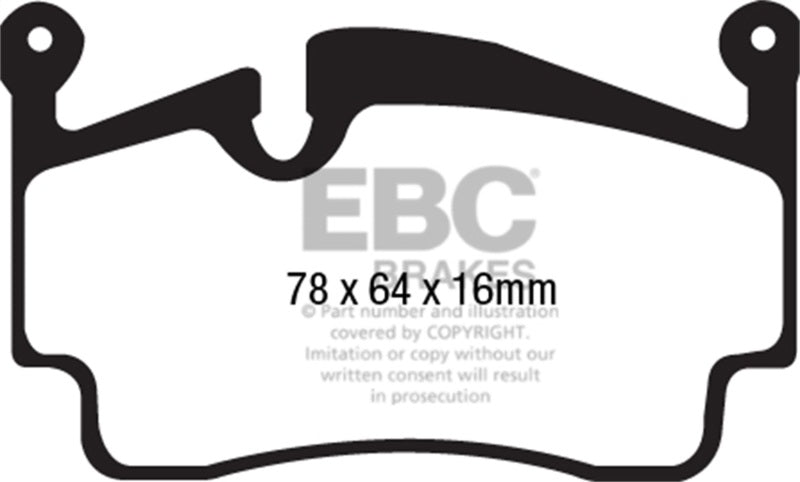 EBC Bluestuff Brake Pad Sets - EBC 05-09 Porsche 911 (997) (Cast Iron Rotor only) 3.6 Carrera 2 Sport Bluestuff Rear Brake Pads
