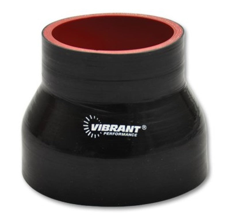 VIB 4 Ply Hoses - Vibrant 4 Ply Reducer Couper 1.5in ID x 1.375in ID x 3in Long - Black