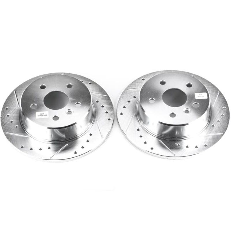 PSB Evolution Drill/Slot Rotor - Power Stop 00-04 Toyota Avalon Rear Evolution Drilled & Slotted Rotors - Pair