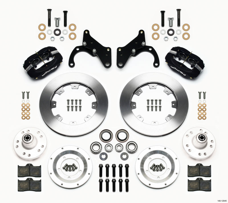 WIL Dynalite Brake Kit - Wilwood Forged Dynalite Front Kit 12.19in 69-70 Impala Drum/Disc 69-82 Vette