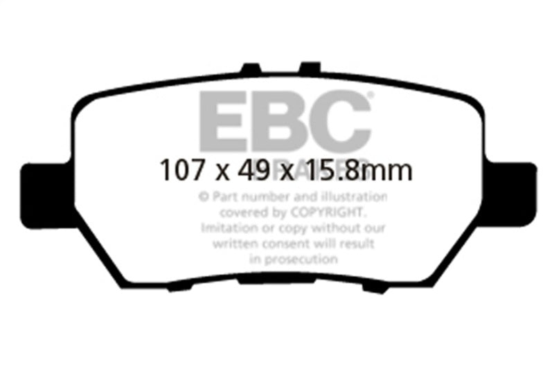 EBC Greenstuff Brake Pad Sets - EBC 05-08 Acura RL 3.5 Greenstuff Rear Brake Pads