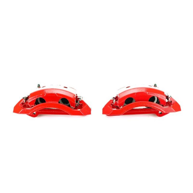 PSB Red Calipers - Power Stop 00-02 Dodge Ram 2500 Front Red Calipers w/Brackets - Pair