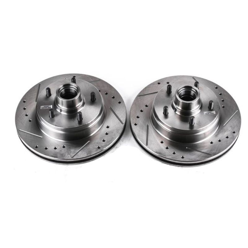 PSB Evolution Drill/Slot Rotor - Power Stop 91-96 Buick Roadmaster Front Evolution Drilled & Slotted Rotors - Pair