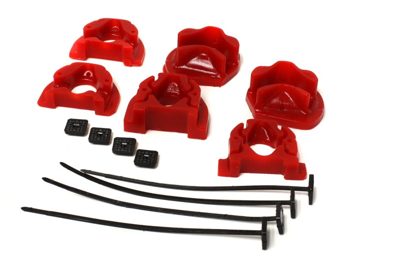 ES Motor Mounts - Red - Energy Suspension 92-00 Honda Civic (Except 99-00 Si) / 93-97 Del Sol Red Motor Mount Inserts (Manua