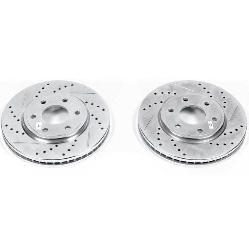 PSB Evolution Drill/Slot Rotor - Power Stop 05-19 Nissan Frontier Front Evolution Drilled & Slotted Rotors - Pair