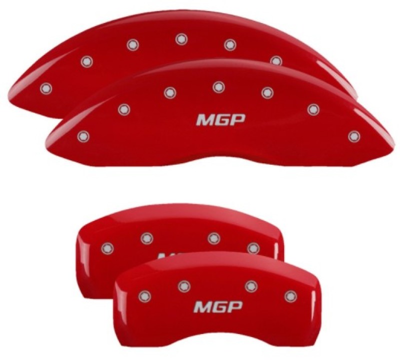 MGP Caliper Covers 4 Standard - MGP 4 Caliper Covers Engraved Front & Rear MGP Red Finish Silver Characters 2019 Ford Edge