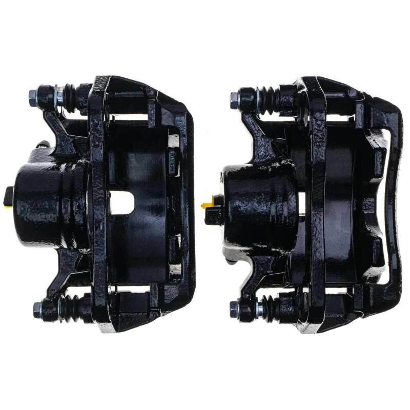 PSB Black Calipers - Power Stop 02-04 Honda CR-V Front Black Caliper - Pair w/Bracket