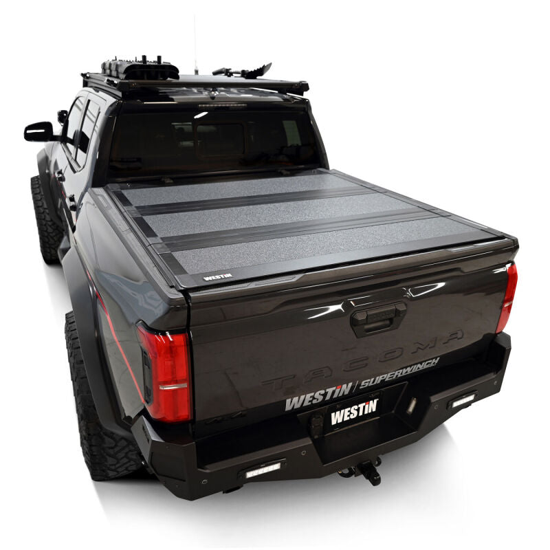 WES Hard Tri-Fold Tonneau Covers - Westin 24-26 Toyota Tacoma 2WD/4WD 5ft. Bed Hard Tri-Fold Tonneau Cover - Black
