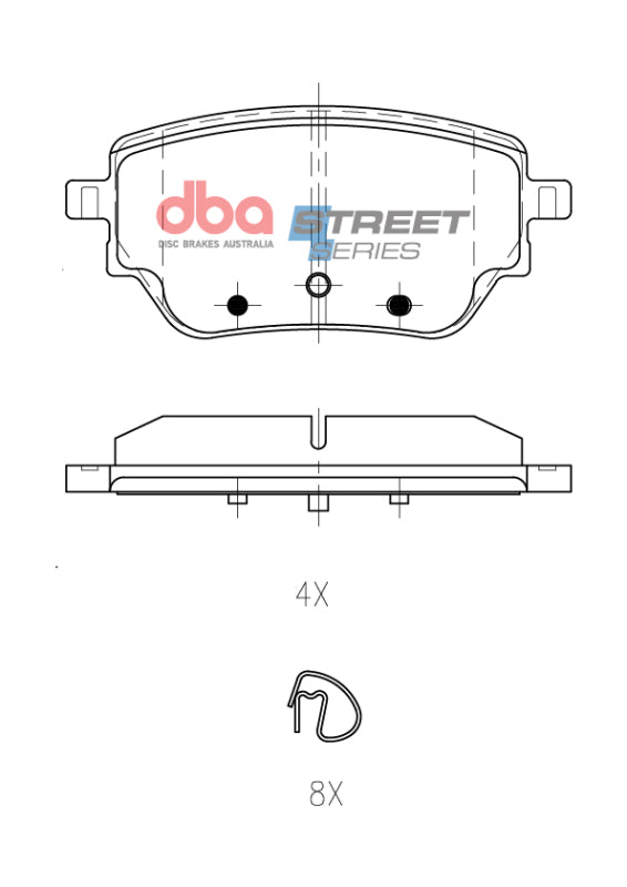 DBA Street Series Brake Pads - DBA 19-22 Mercedes-Benz A220 Street Series Rear Brake Pads