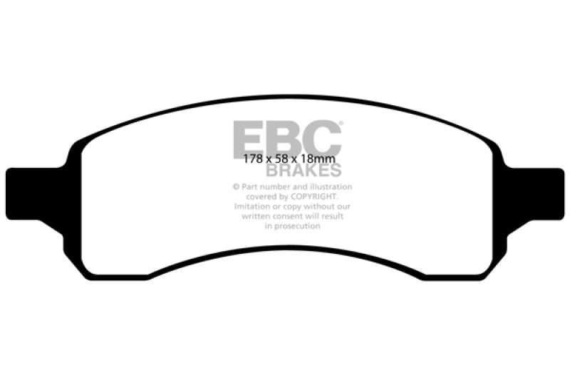 EBC Ultimax2 Brake Pad Sets - EBC 07+ Buick Enclave 3.6 Ultimax2 Front Brake Pads