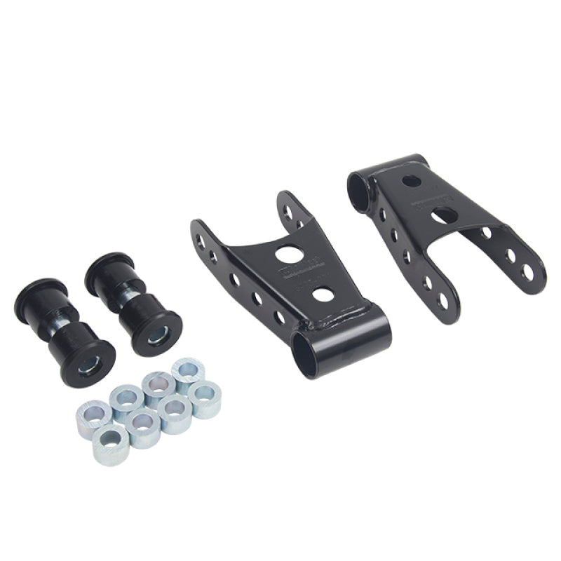 BT Shackle Kit - Belltech SHACKLE KIT 15-16 Ford F150 (All Cabs Short Bed Only) 4WD 1in / 2in Rear Drop