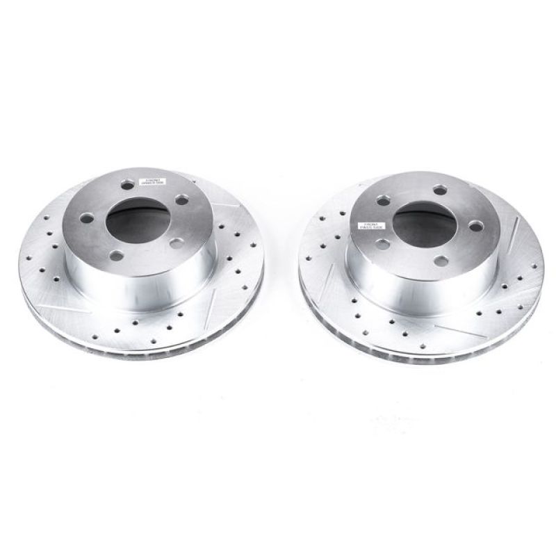 PSB Evolution Drill/Slot Rotor - Power Stop 90-99 Jeep Cherokee Front Evolution Drilled & Slotted Rotors - Pair
