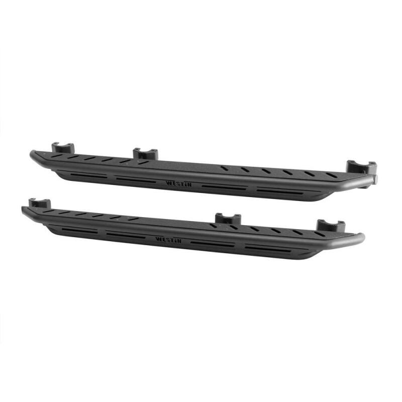 WES Snyper Rock Rail Steps - Westin/Snyper 2018+ Jeep Wrangler JL Unlimited 4DR Triple Tube Rock Rail Steps - Textured Black