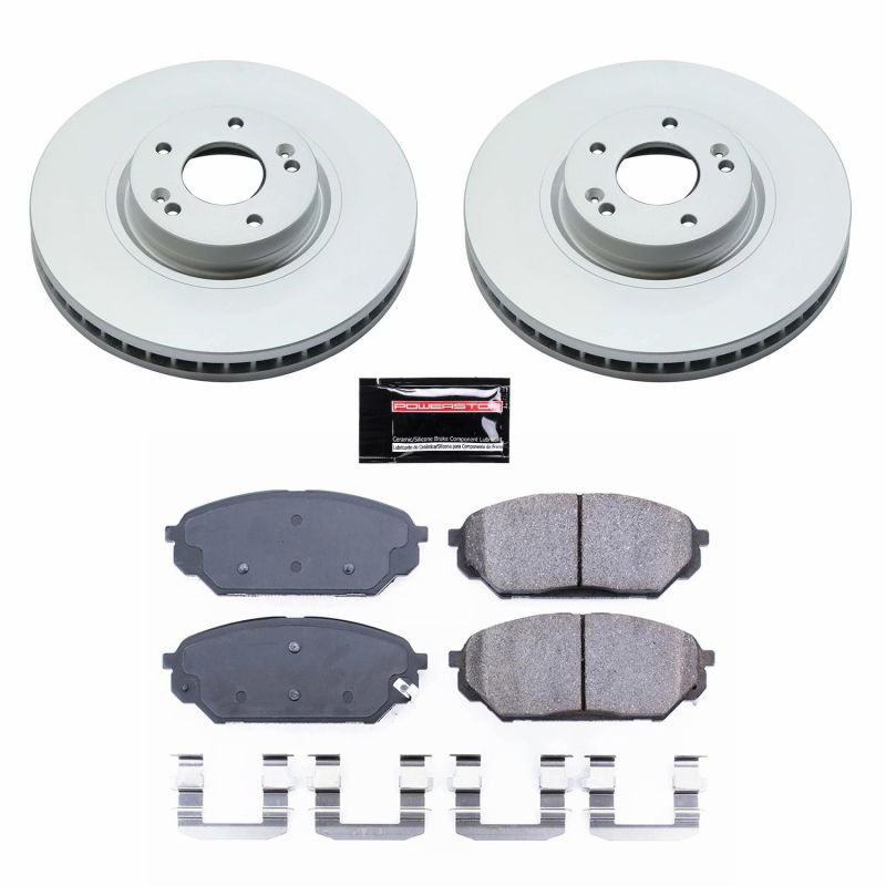 PSB Z17 Evolution Coated Kit - Power Stop 07-12 Hyundai Veracruz Front Z17 Evolution Geomet Coated Brake Kit