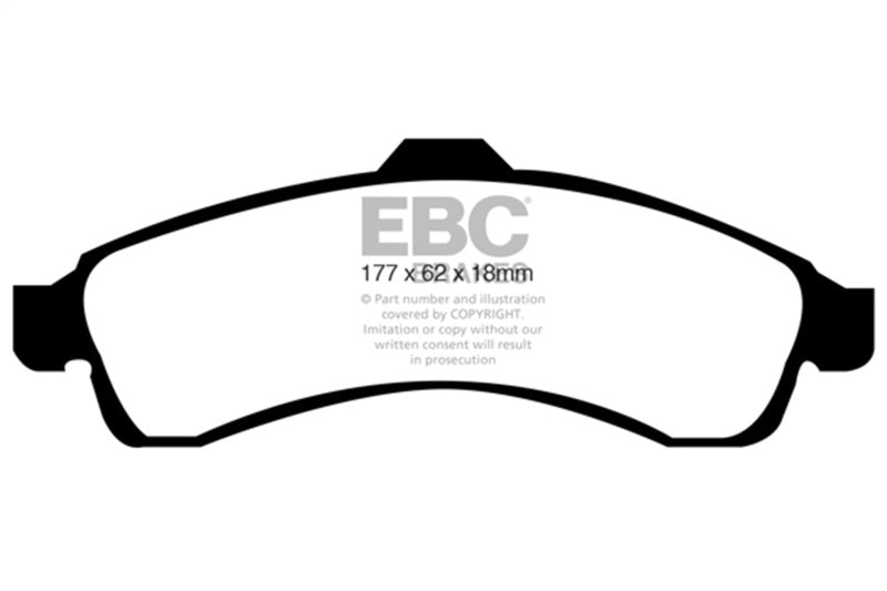 EBC Redstuff Brake Pad Sets - EBC 03-05 Chevrolet SSR 5.3 Redstuff Front Brake Pads