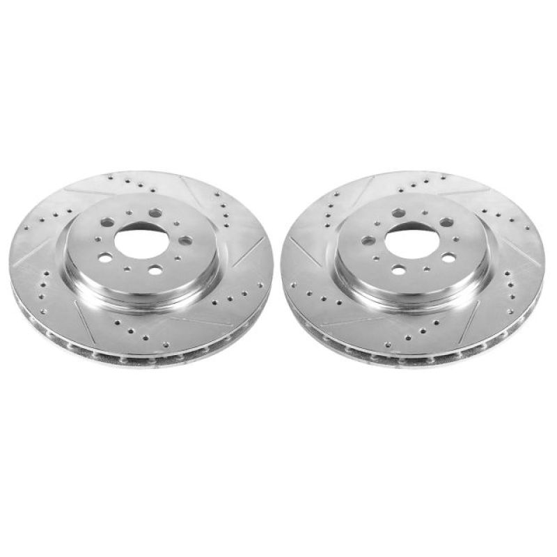 PSB Evolution Drill/Slot Rotor - Power Stop 04-07 Volvo S60 Rear Evolution Drilled & Slotted Rotors - Pair