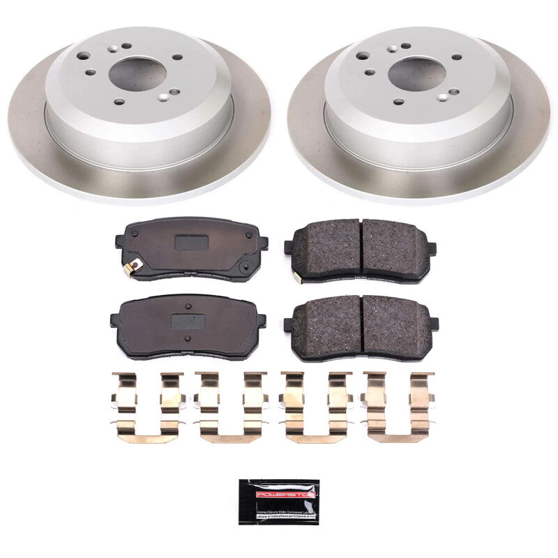 PSB Semi-Coated Rotor Kits - Power Stop 07-12 Hyundai Veracruz Rear Semi-Coated Rotor Kit