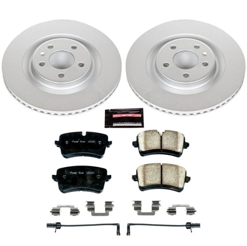 PSB Z23 Evolution Coated Kit - Power Stop 2012 Audi A7 Quattro Rear Z23 Evolution Sport Coated Brake Kit