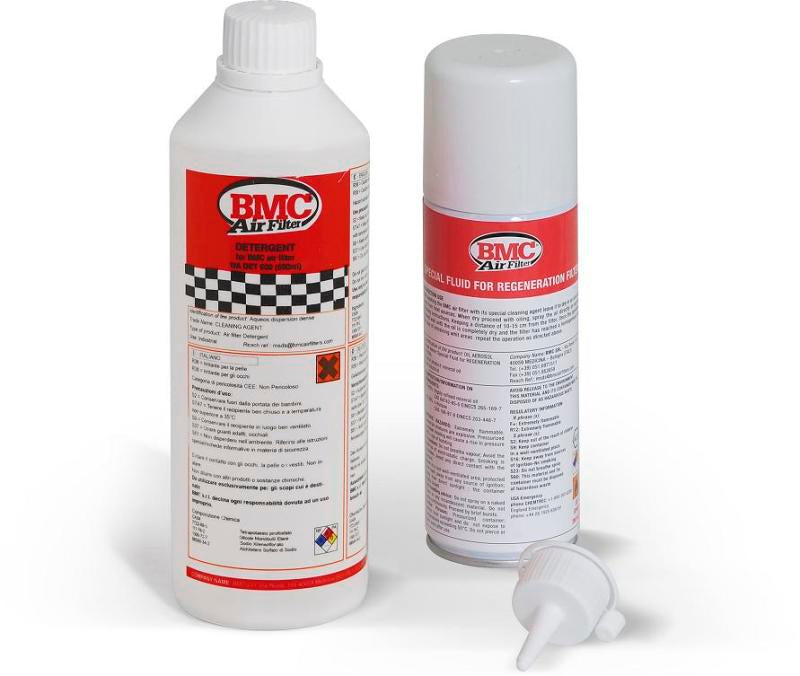 BMC Wash & Regeneration Kits - BMC Complete Filter Washing Kit - 500ml Detergent & 200ml Oil Spray (Aerosol)