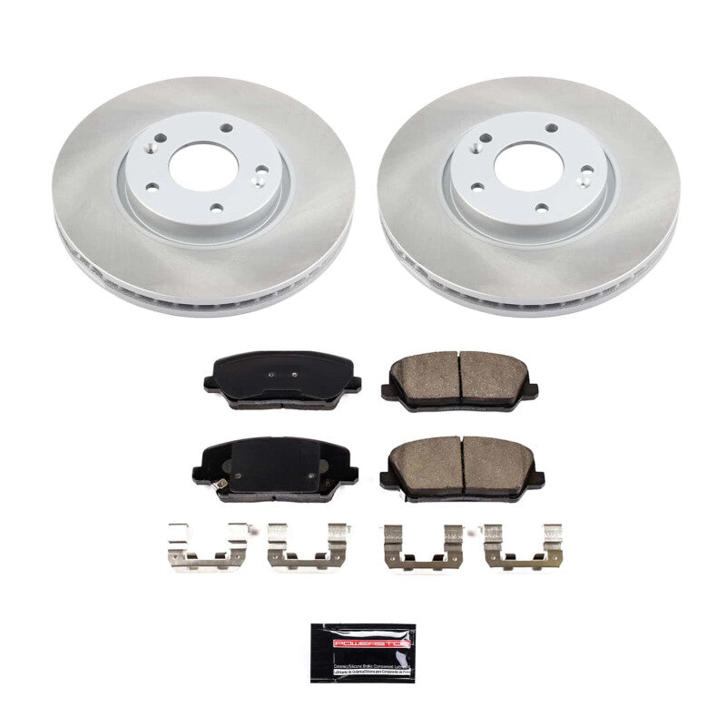 PSB Semi-Coated Rotor Kits - Power Stop 17-18 Kia Forte5 Front Semi-Coated Rotor Kit