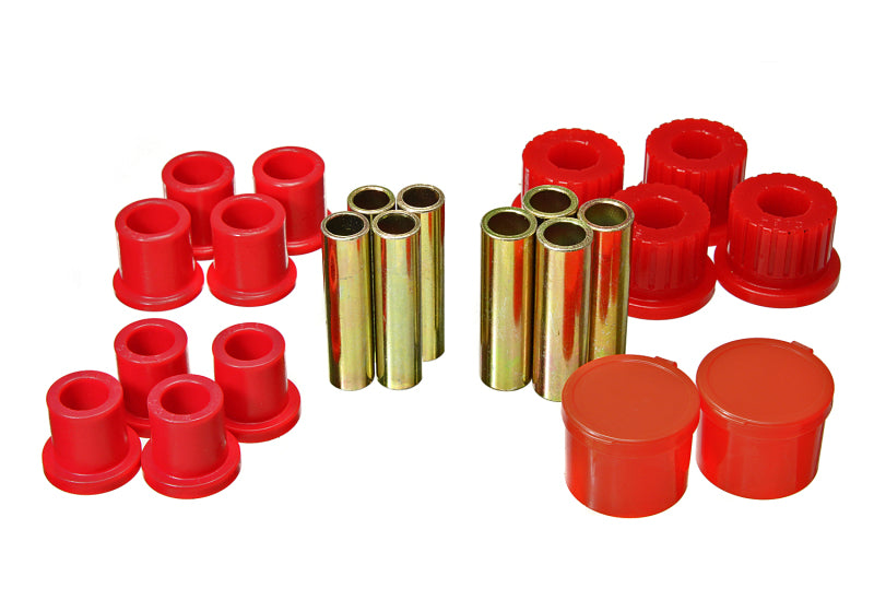 ES Leaf Spring Pads - Red - Energy Suspension 98-11 Ford Ranger 2/4WD Rear Leaf Spring Bushing Set - Red