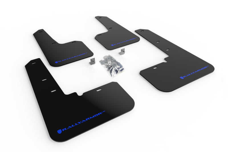 RAL UR Blk Flap/Blue Logo - Rally Armor 20-25 Subaru Outback Black UR Mud Flap w/Blue Logo