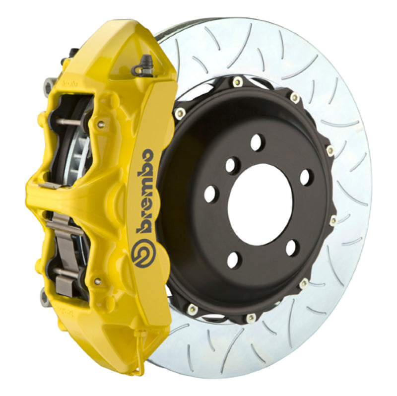BRB Big Brake Kits - Brembo 13-17 Q5 3.0T/TDI/Hybrid Front GT BBK 6 Piston Cast 380x32 2pc Rotor Slotted Type3- Yellow